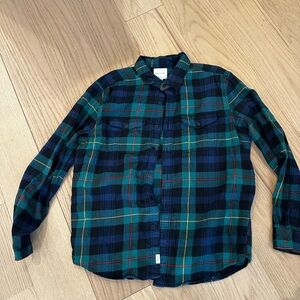 NWOT American Eagle Outfitters Blue and Green Checkered Shirt